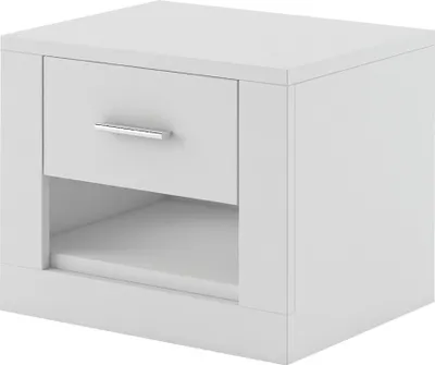 Obrázek produktu pro Nábytek24 Noční stolek IDEA ID-07 Noční stolek s 1 zásuvkou bílý matný
