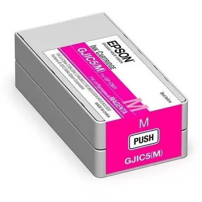 Obrázok produktu pre Epson GJIC5(M): Ink cartridge for ColorWorks C831 (Magenta) (MOQ=10), Purpurová, Atrament na pigmentovej báze, 32,5 ml, 1 kusov