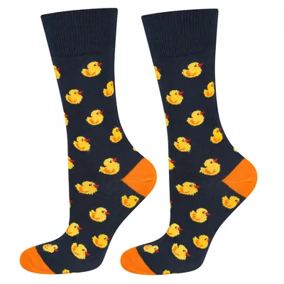 Produktbild von Socken - Ideal für ein Geschenk - Entenküken Motiv von SOXO - Herren - Baumwolle - Lustige und bunte - Größe: 40–45