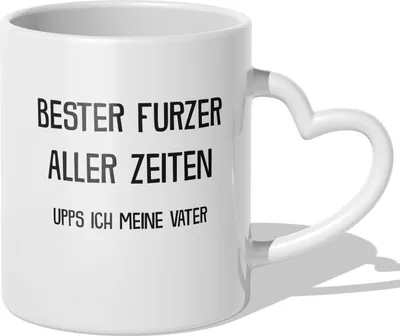 Produktbild von 22Feels Papa Geschenk Vatertag Vater Tasse Geburtstag Kaffeetasse Männer Weihnachten Haferl Von Tochter Sohn (Herzhenkel Weiss)