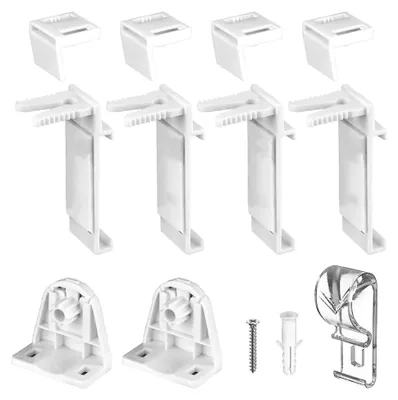 Produktbild von 13-teilige Rollladenträgerlehre | Träger für Jalousien | Haken für Rollladenträger ohne Bohren | Geeignet für Rollläden | Doppelrollos | Holzfenster