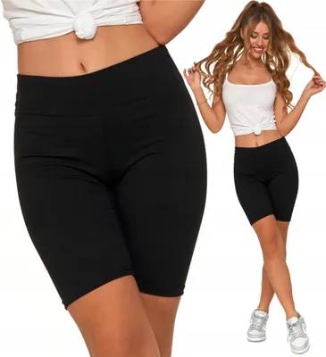 Produktbild von Damen Leggings Gestreift Shorts Blickdicht Highwaist MORAJ L/XL
