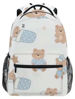 Image de Sac à dos en forme d'ours en peluche marron, idéal pour les enfants
