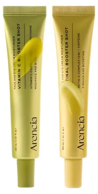 Produktbild von Arencia AM/PM Glow Shot Duo – Vitamin C & Retinal Booster Shot Bundle 2 x 30ml für Glow und glatter wirkende Haut