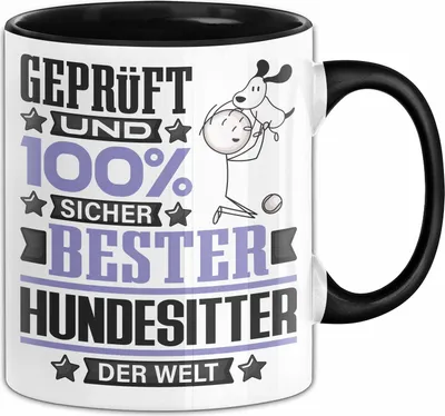 Produktbild von Hundesitter Geschenk Lustiger Spruch für Hundesitter Geschenkidee Bester Hundesitter Der Welt (Schwarz)