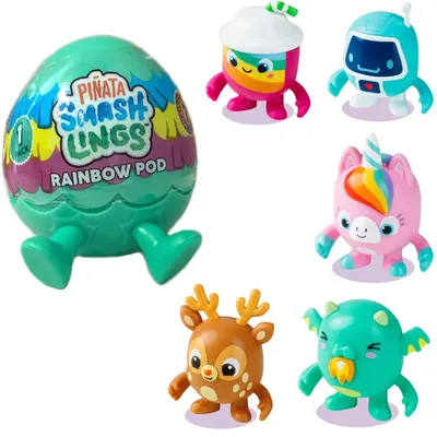 Produktbild von Pinata SmashLings zufällige Smashlings-Figur im Rainbow Pod Ei