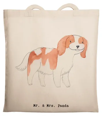 Produktbild von Mr. & Mrs. Panda Schultasche Cavalier King Charles Spaniel Moment - Transparent - Geschenk, Tasche, Shopping, Jutebeutel, Einkaufstasche, Einkaufstüte, Laptoptasche
