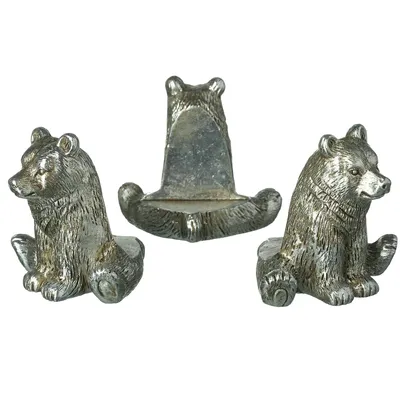 Image de Ours rehausseur de pot Support de pot de fleurs Ours 6,5 cm Lot de 3