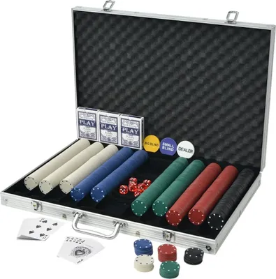 Obrázek produktu pro pokerová sada vidaXL s 1 000 žetony Hliník