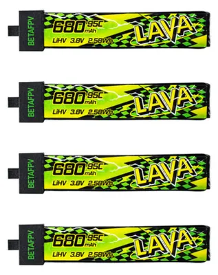 Zdjęcie produktu dla Akumulator BETAFPV LAVA II LiHv 1S, 680mAh, 95C (4 sztuki)