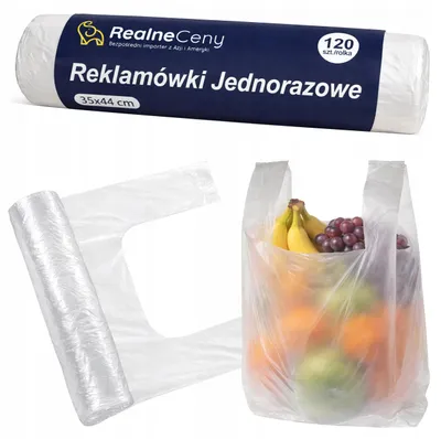 Obrázok produktu pre Odolné jednorazové tašky z HDPE v rolke – odolné proti pretrhnutiu, hrubé plastové tašky s bočnými záhybmi