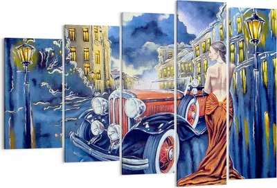 Produktbild von Bild auf Leinwand - Leinwandbild - frau retro stil - 150x100cm - Wand Bild - Wanddeko - Wandbilder - Leinwanddruck - Bilder - Kunstdruck - Wanddekoration - Leinwand bilder - Wandkunst - EG150x100-3450