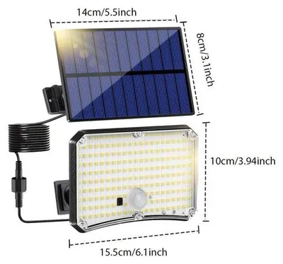 Zdjęcie produktu dla Klamka ścienna zasilana energią słoneczną, reflektor tarasowy, oświetlenie dekoracyjne do wnętrz, odpowiednie do ogrodów, garaży, tarasów i chodników – model 10
