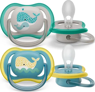 Image de Philips Avent Ultra Air SCF34924 Sucettes 18m silicone sans BPA Lot de 2