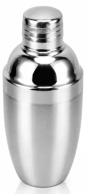 Mini-Cocktailshaker aus Edelstahl mit Sieb, 300 ml, silber