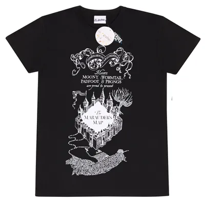 Immagine prodotto di Harry Potter - Mappa dei Marauders - Maglietta nera - Taglia XL