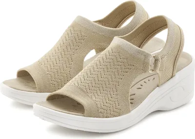 Produktbild von VIVANCE Sandalette Sandale, Sommerschuh, offener Schuh, Keilsandalette, beige Größe 41