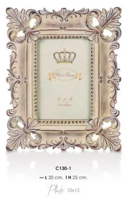 Image de Casa Padrino Cadre photo baroque 25 x 20 cm look antique - Cadre photo Art Nouveau style antique Mod AX21
