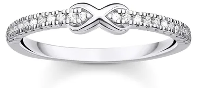 Produktbild von THOMAS SABO Ring Infinity mit weißen Steinen silber 925 Sterling Silber TR2322-051-14-50