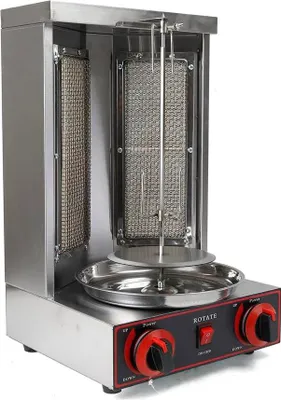 Produktbild von Dönergrill - Gas Kebab Grill 3000 W 220 V - LPG - Edelstahl - Für Hähnchen und Pute - Silber