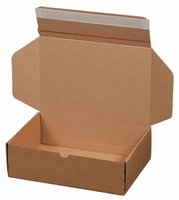 Produktbild von 20x Versandkarton 305x210x91mm MODULBOX 4 mit Selbstklebeverschluss & Aufreißfaden braun