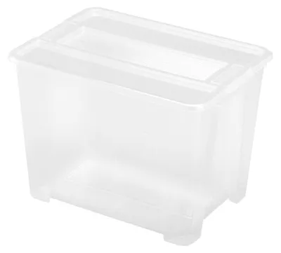 Image de 8x TEX Box 21L 38x28x27cm Transparent Couvercle Rangement Caisses à jouets Clair