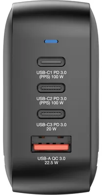 Produktbild von Verbatim Mini GaN Charger 100W, Drinnen, AC, Schwarz