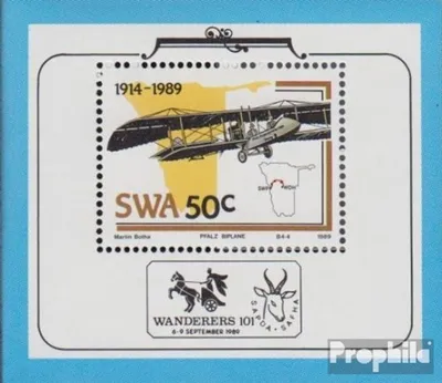 Produktbild von Briefmarken Namibia - Südwestafrika 1989 Mi Block10 (kompl.Ausg.) postfrisch Flugzeuge