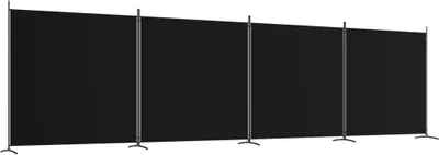 Immagine prodotto di vidaXL Paravento a 4 ante, nero, 698 x 180 cm, in tessuto
