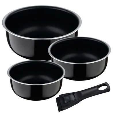Produktbild von Set 3 Kochtöpfe (16+18+20cm) click & cook bergner