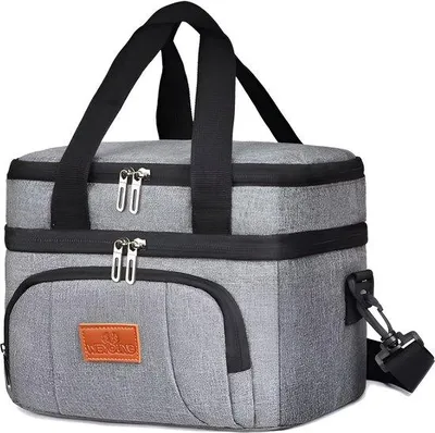 Productafbeelding van CarryQuest® - Koeltas/lunchtas, geïsoleerd, polyester, grijs