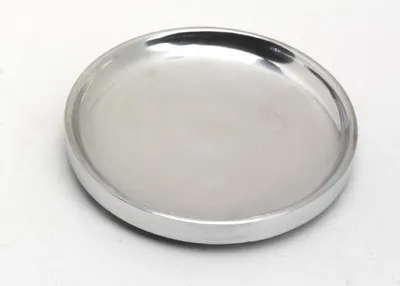 Produktbild von Kerzenteller, Dekoteller Alu Silber poliert Ø 10 cm ideal für Kerzen, Taufkerzen, Hochzeitskerzen