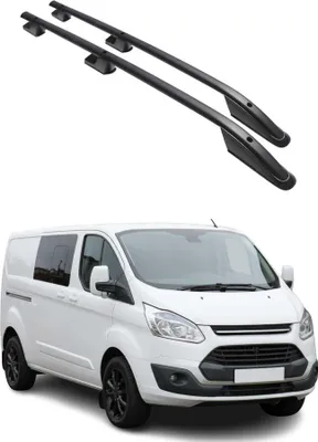 Image de Barres de toit longitudinales pour Ford Transit Tourneo Custom 2012-2024 L2 Noir