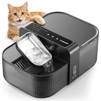 Trinkbrunnen für Katzen, 3,5 l, filterlos, Edelstahl, leise