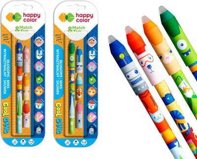 Image de Stylo effaçable + 3 capuchons Cool Gang Happy Color