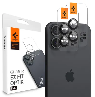 Produktbild von Spigen Optik Pro EZ Fit, Approach, iPhone 16 Plus, Staubresistent, Kratzresistent, Transparent, 2 Stück(e)