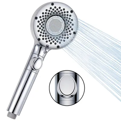 Produktbild von Handbrause mit 6 Strahlarten und Wasserstopp-Funktion