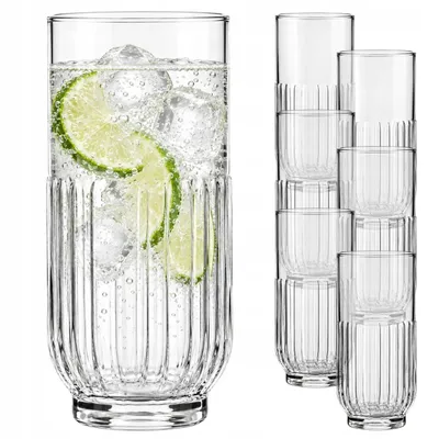 Zdjęcie produktu dla KADAX 6x Szklanki Do Drinków Napojów 395ml Zestaw