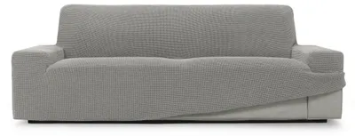 Obrázek produktu pro SOFASKINS® Super strečový potah na pohovku, potah na 4místnou pohovku, prodyšný, pohodlný a odolný, snadná instalace, rozměry (230-270 cm), barva světle šedá