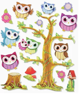 Produktbild von Wandsticker 3D-Optik XXL-Sticker Eulen III