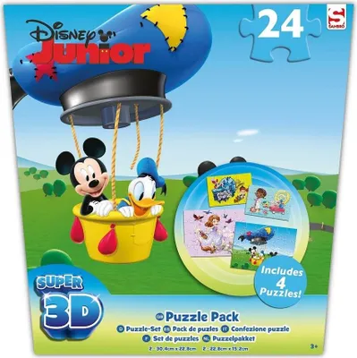Produktbild von Disney Mickey Mouse Pirates 3D Puzzle Set 4x24 tlg Sofia Donald Duck Jack