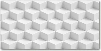 Produktbild von Tulup Glas-Bild -140x70- Wandkunst Dekorative Wand für Küche & Wohnzimmer - Kunst: modern & klassisch - 3D-Abstraktion - Weiß