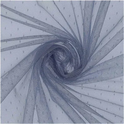 Soft-Tüll gepunktet Kostümstoff Feintüll ab 1x1,5 m Meterware hellblau
