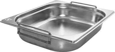 Produktbild von AcMax GN 1/2 Gastronormbehälter GN-Behälter Edelstahl 4 Liter Tiefe 65mm FALLGRIFF