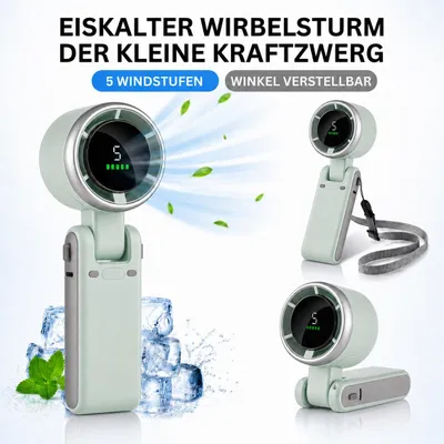 Produktbild von 3600mAh Tragbar Nackenventilator 180° Hals Ventilator USB Halsventilator,Wiederaufladbare Ventilator