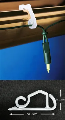 Produktbild von Dachrinnenhaken 5,5 x 2,2CM weiß für Lichterkette - Satz mit 24 Stück