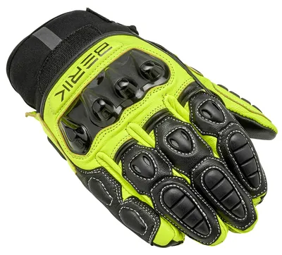 Imagen del producto de Guantes para motocicleta Berik Zakuda, color negro/amarillo neón, talla S