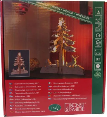 Produktbild von Konstsmide Silhouette, Holz, Holz, IP20, 16 Glühbirne(n), LED, Warmweiß
