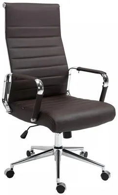 Produktbild von In And OutdoorMatch Bürostuhl Alvis - Dunkelbraun - Ergonomisch - Konferenzstuhl - Höhenverstellbar - Echtleder - 50x49x115cm
