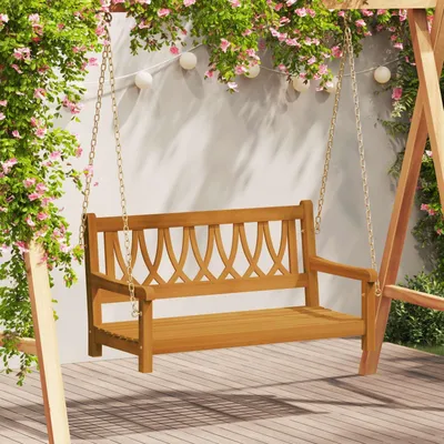 Produktbild von Möbel Gartenschaukelbank Natur 110 x 56 x 58 cm Massivholz Akazie - Gartenbänke &51483